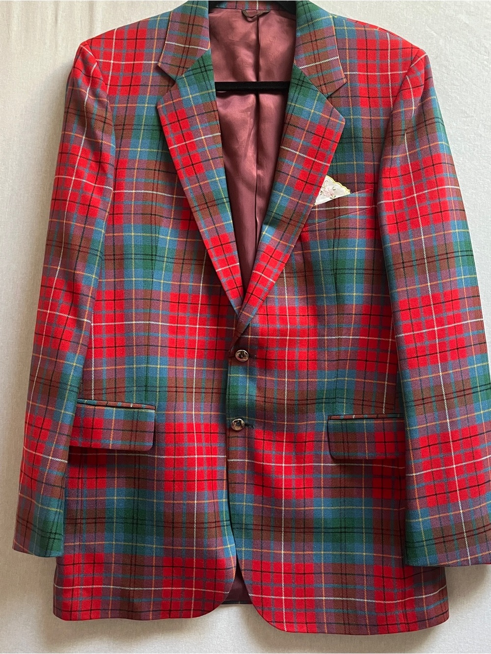 Vintage Woodward's H&H Design Vancouver 100% Wool Plaid Blazer Sport Coat L